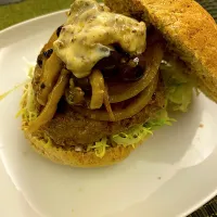 自家製ラム肉とビーフパテでハンバーガー🍔|ミイさん