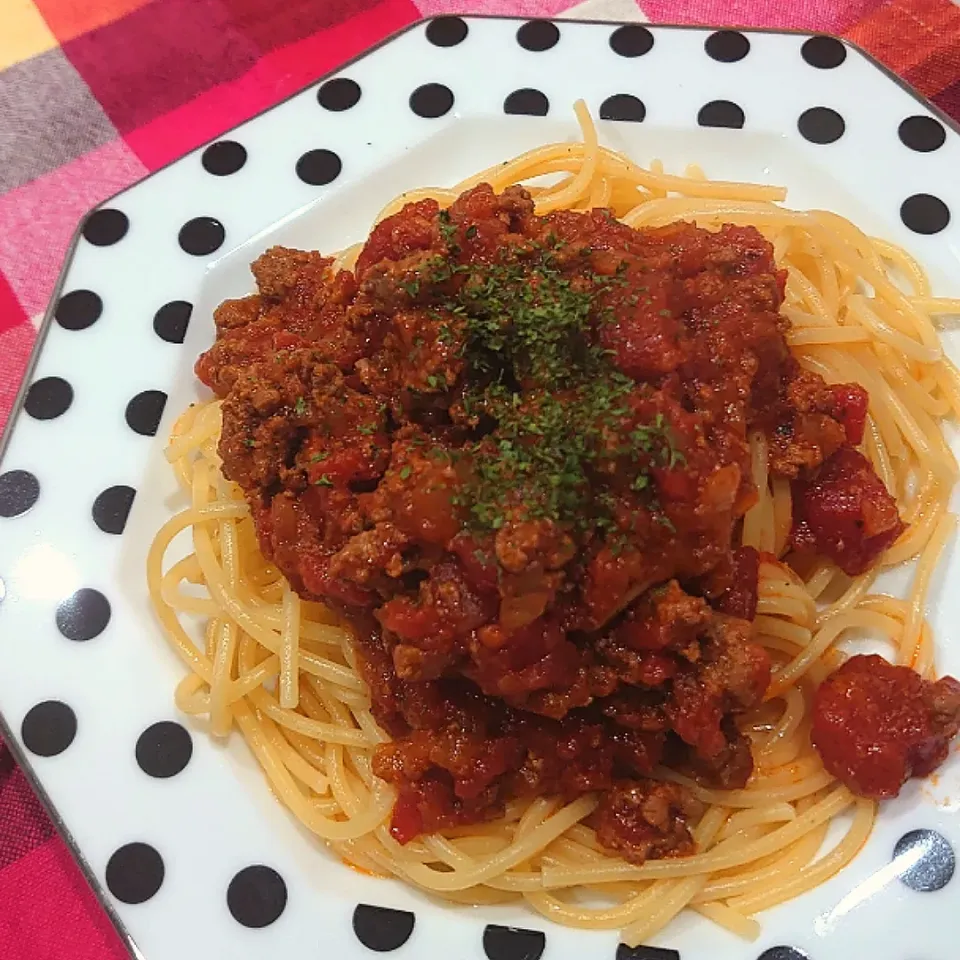 ミートソーススパゲティ🍝|もえさん