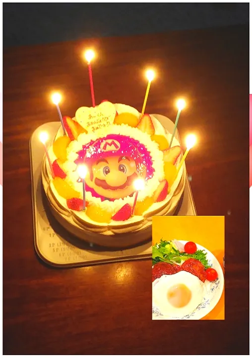 💕お孫ちゃん8才のお誕生日会💕
マリオのケーキでお祝い💕|yuiママさん