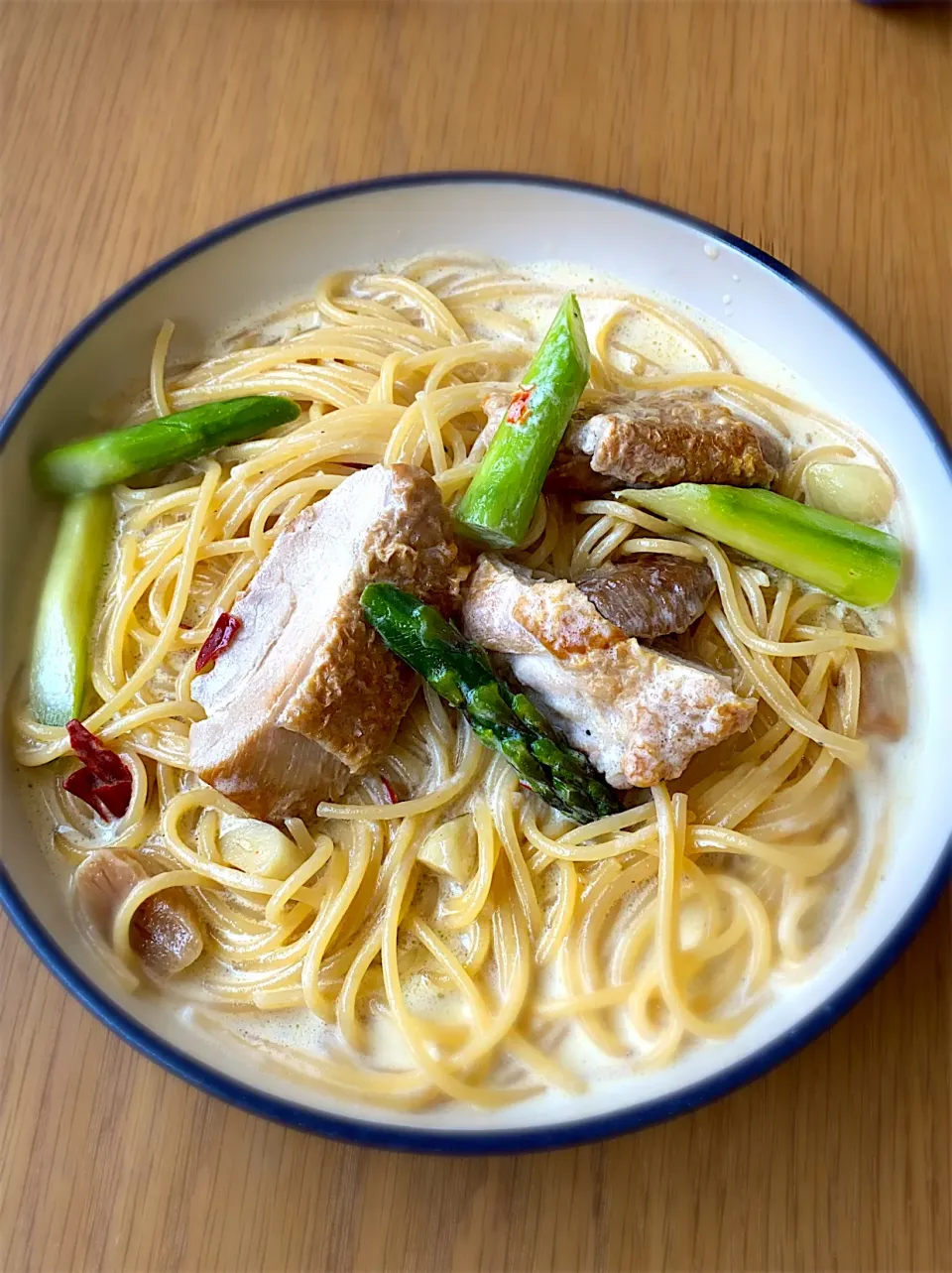 照り焼きチキンのクリームソースパスタ|shioさん