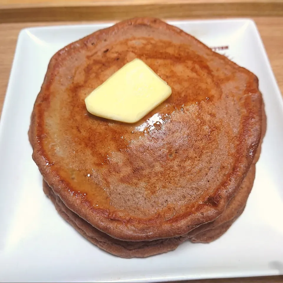 ココア味の餅パンケーキ🥞|むーちょさん