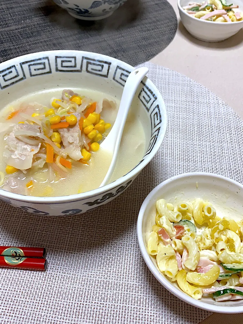 ちゃんぽん麺、マカロニサラダ|kaaaaaさん