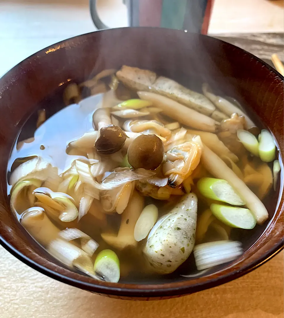 よもぎ餅であさり汁🍲|みっこちゃんさん