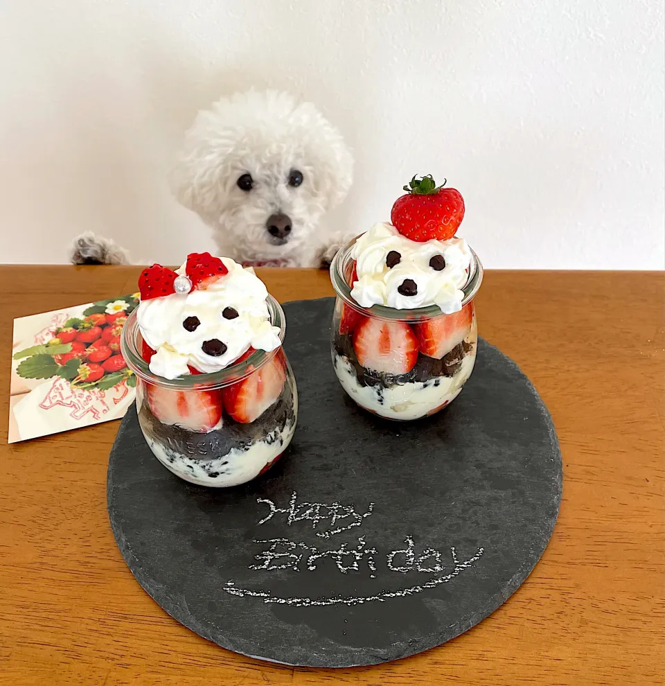 Snapdishの料理写真:トイプードル風🍓いちごのトライフル|Ｌilicaさん