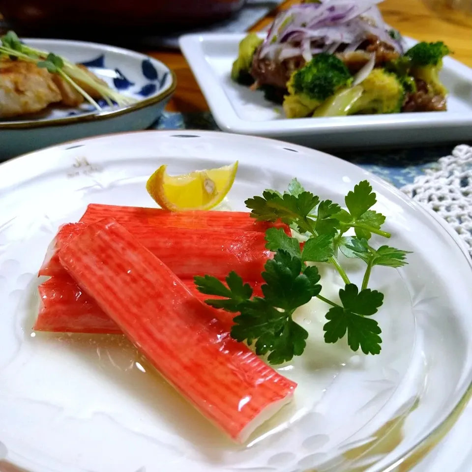 Snapdishの料理写真:古尾谷りかこさんの料理 カニカマのカルパッチョ|とまと🍅さん