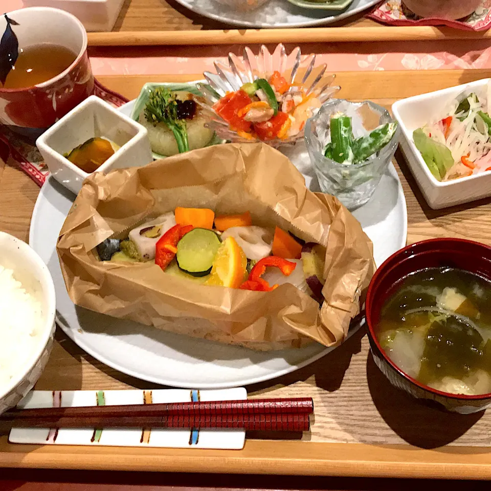 今日のお夕飯 鰆のバジル野菜焼き と副菜あれこれ|mokoさん