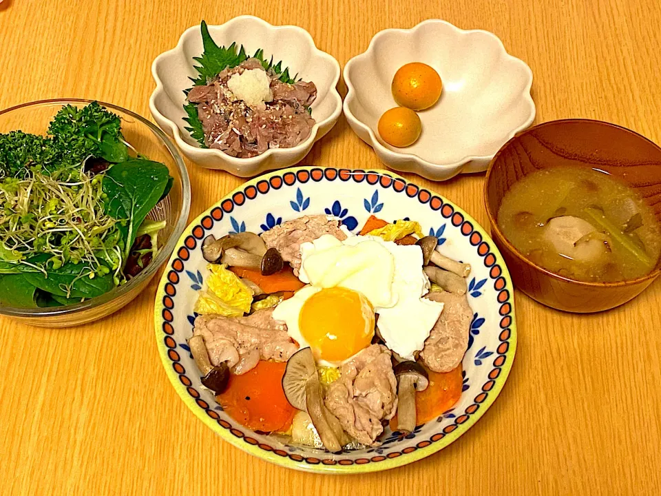 豚肉と野菜のオイスター炒め丼|あさみさん