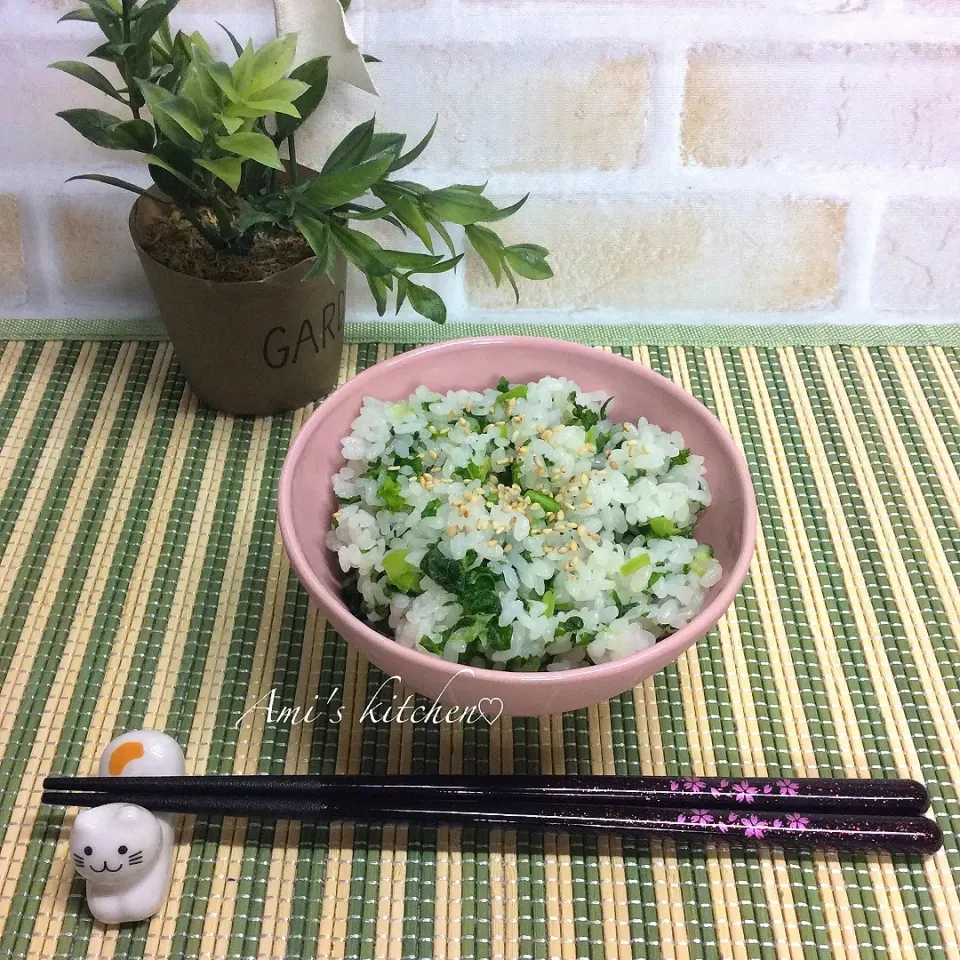 大根の葉っぱご飯😄🍚|あみさん