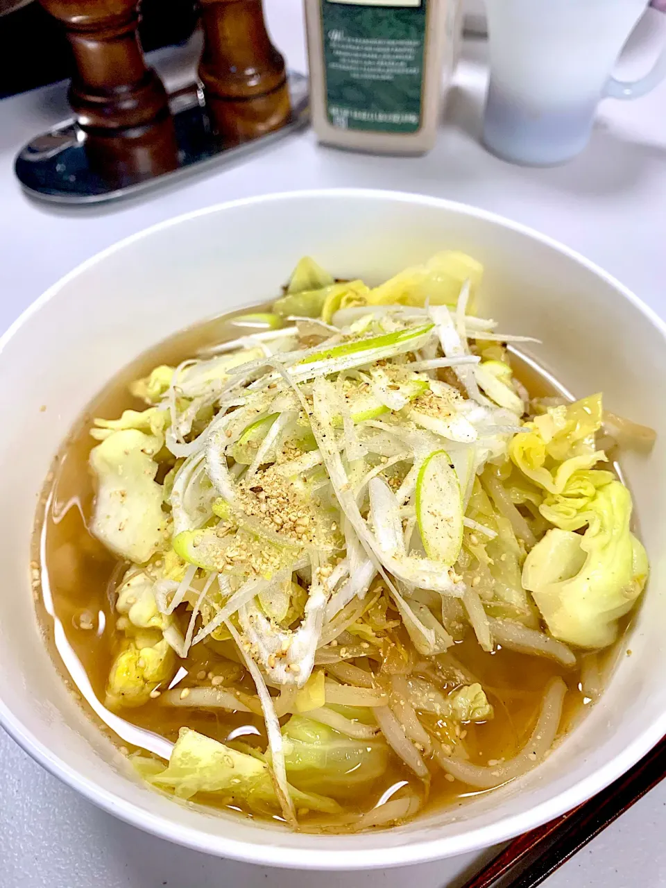 Snapdishの料理写真:Homemade Chicken Bone Clear Shio Ramen|gonbenさん