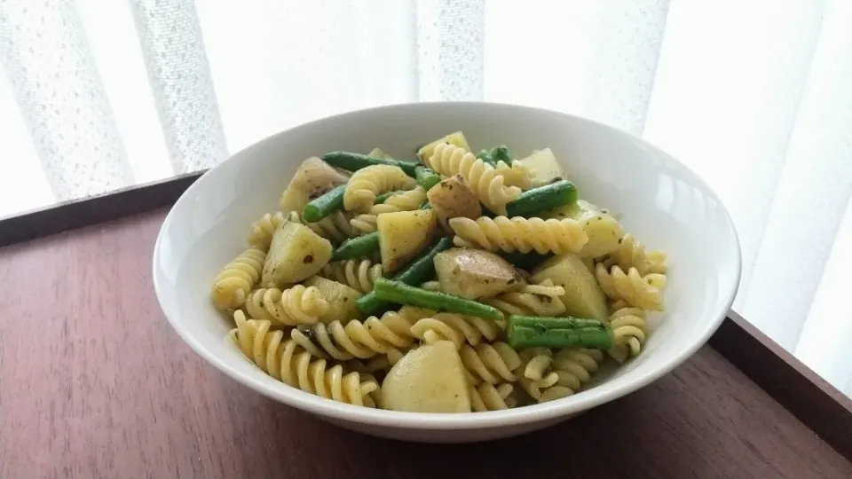 新じゃがいもといんげんのバジルソースパスタ|marimorinさん