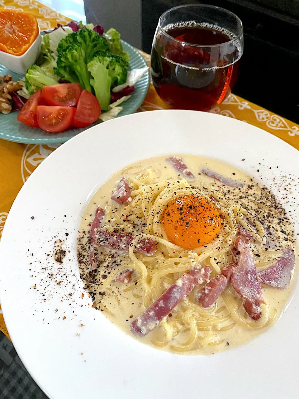 糖質ゼロ麺でカルボナーラ風👌|ゆかりさん