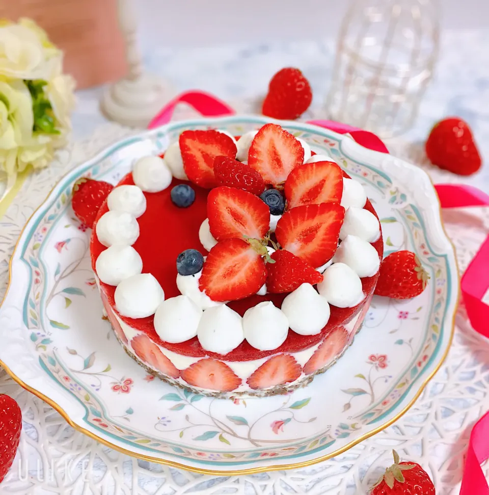 糀甘酒入りのレアチーズケーキです〜🍓🌸✴🎎✴🌸|sucreroomさん