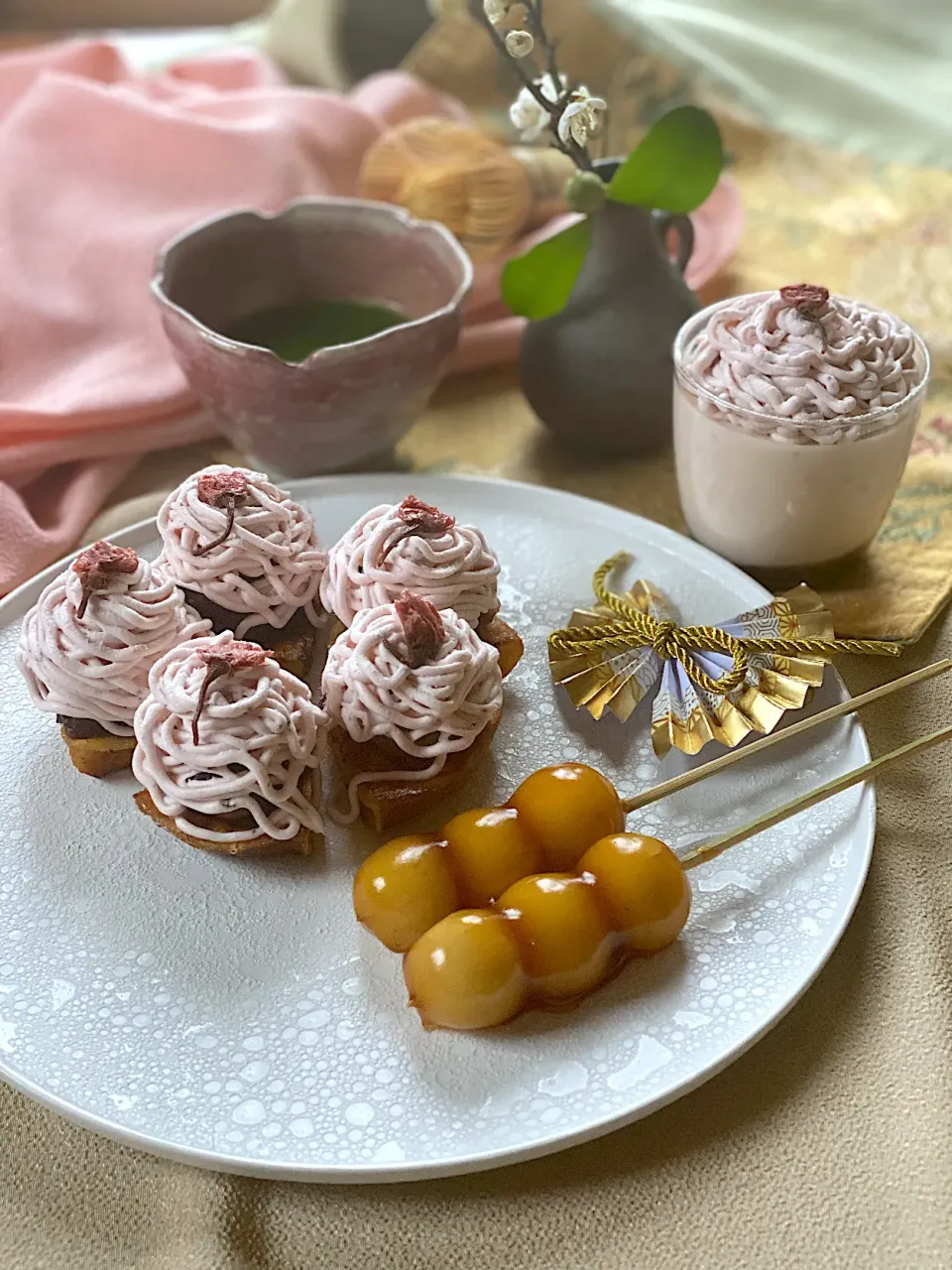 🌸🍡🍵花も団子も🍵🍡🌸①和#スイーツプレート 💗|ゆきぽん@ゆきの家飲み料理さん