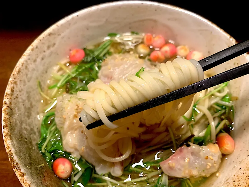 真鯛の梅和え茶漬温めん|半田手延べそうめんの店 阿波や壱兆さん