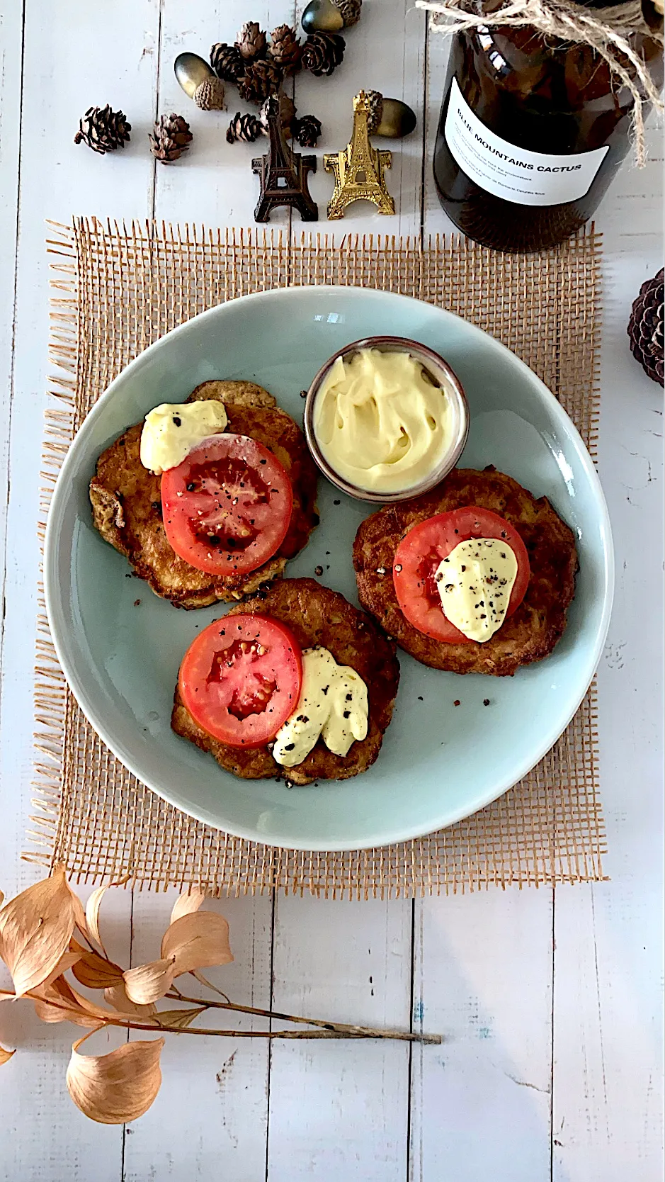 Tuna Burger with homemade mayonnaise|Natchy🦋さん