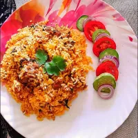 Snapdishの料理写真:Chicken Biryani with salads|Gelliさん