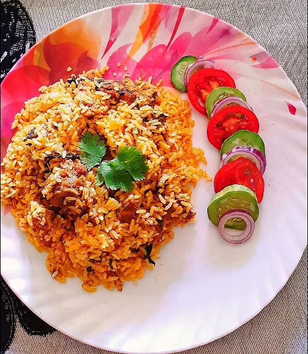 Chicken Biryani with salads|Gelliさん