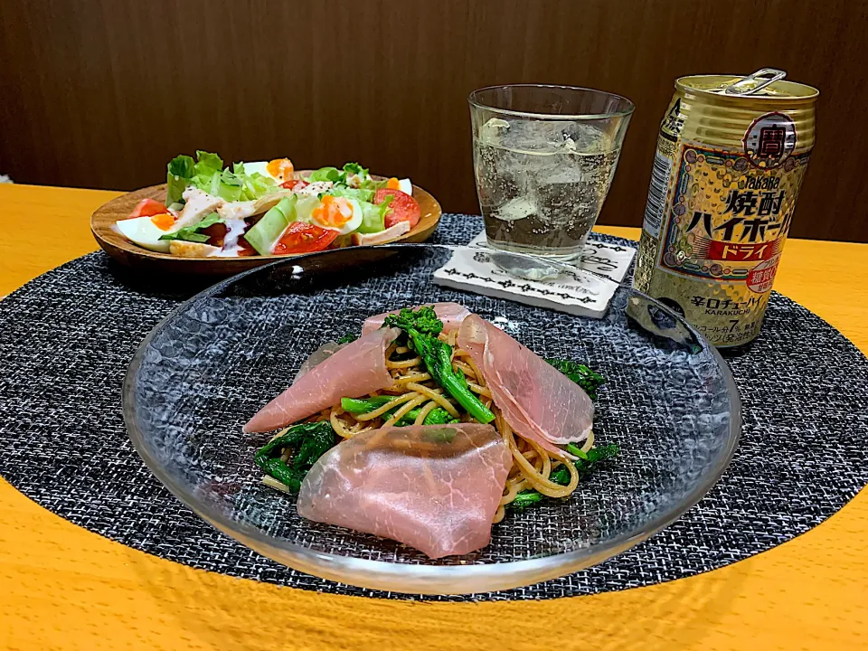 菜の花と生ハムのパスタ🍝|みっきーさん