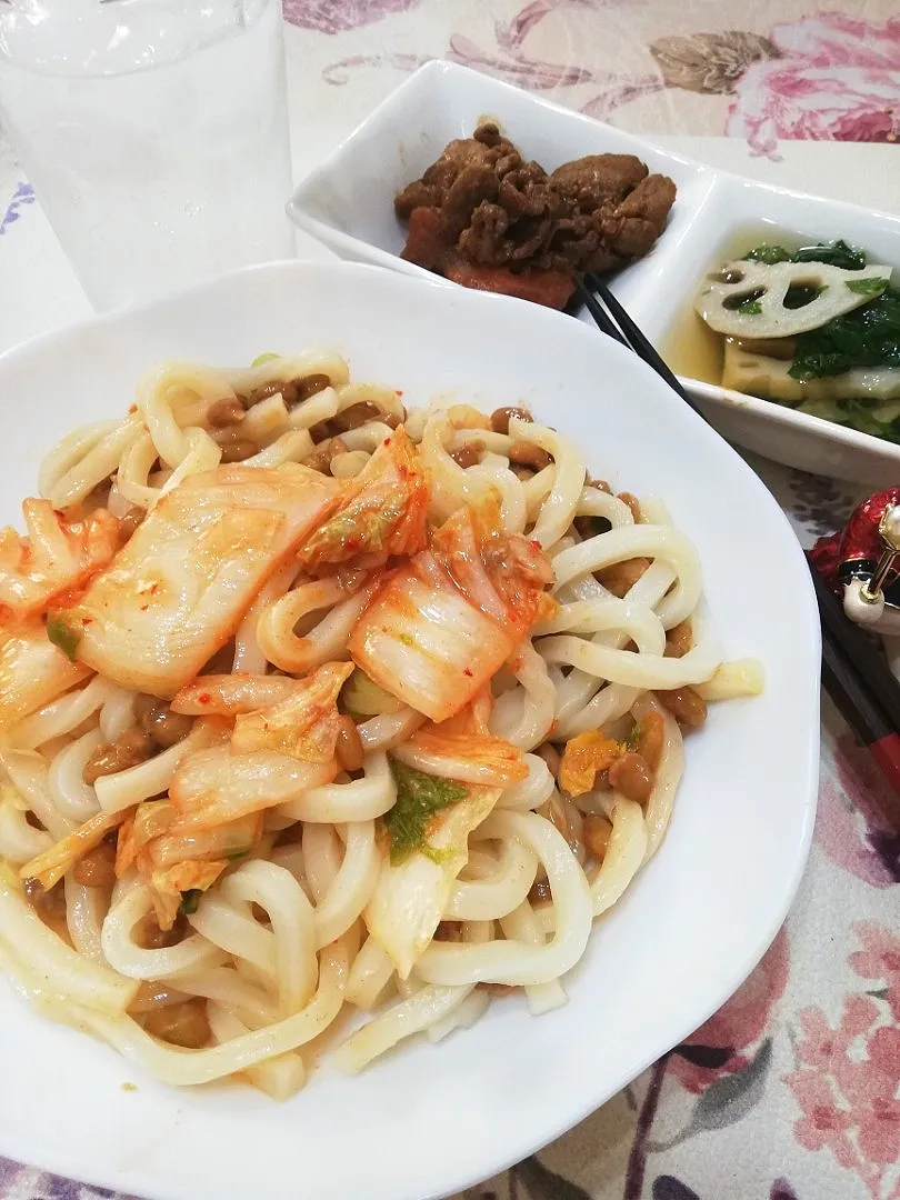 Snapdishの料理写真:'21,3/3
納豆キムチうどん😋|たえさん