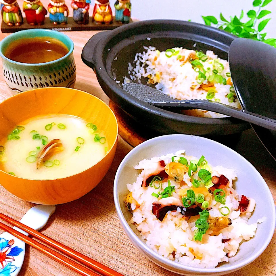 東京のご当地グルメ　🐙たことあさりの旨味たっぷり🍚深川めしとあさりの味噌汁|Sの食卓さん