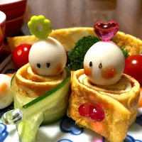 Snapdishの料理写真:子供作☆うずら卵のお雛さま|mmkidさん