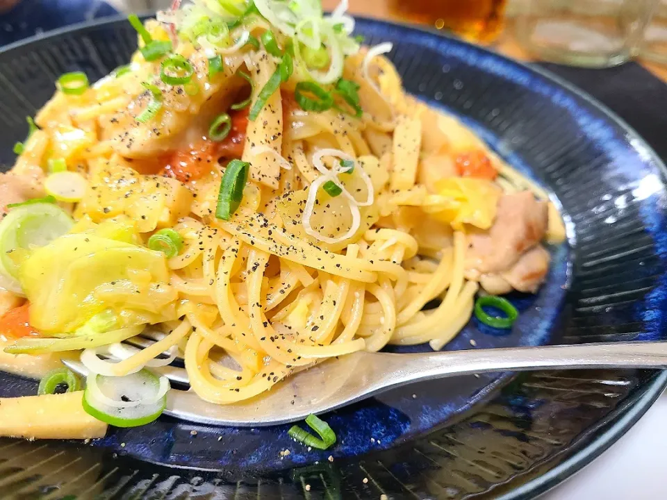 鶏とトマトのペペロンチーノ☆|けんさん