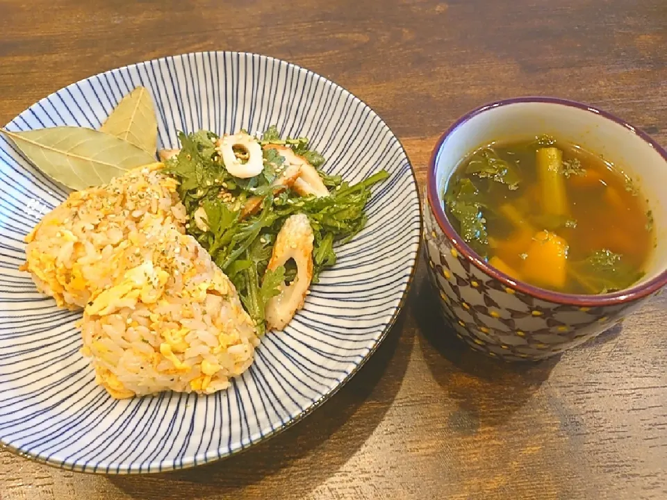 Snapdishの料理写真:春菊と竹輪のチョレギサラダ|大学生の嫁入り修行さん