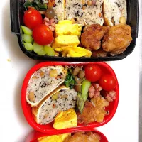 Snapdishの料理写真:余ったひじきでおいなりさん弁当|muniさん