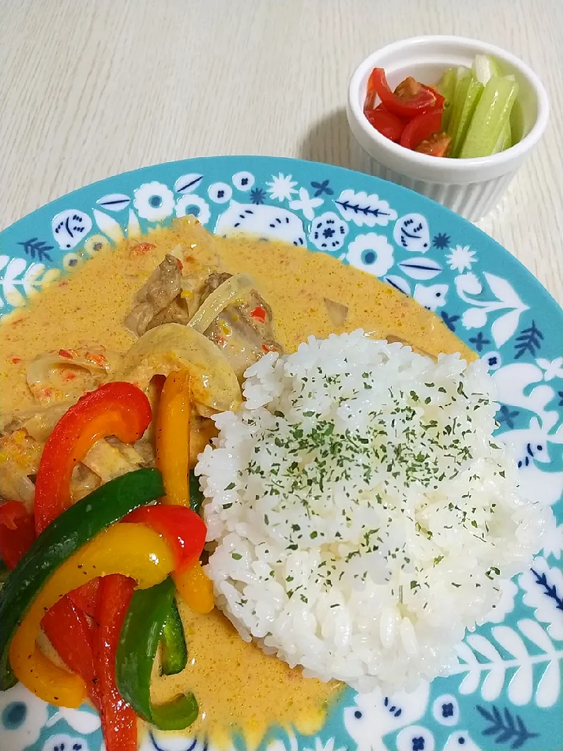 ☆今日の晩ごはん☆　鶏のココナッツミルクカレー|hamamaさん