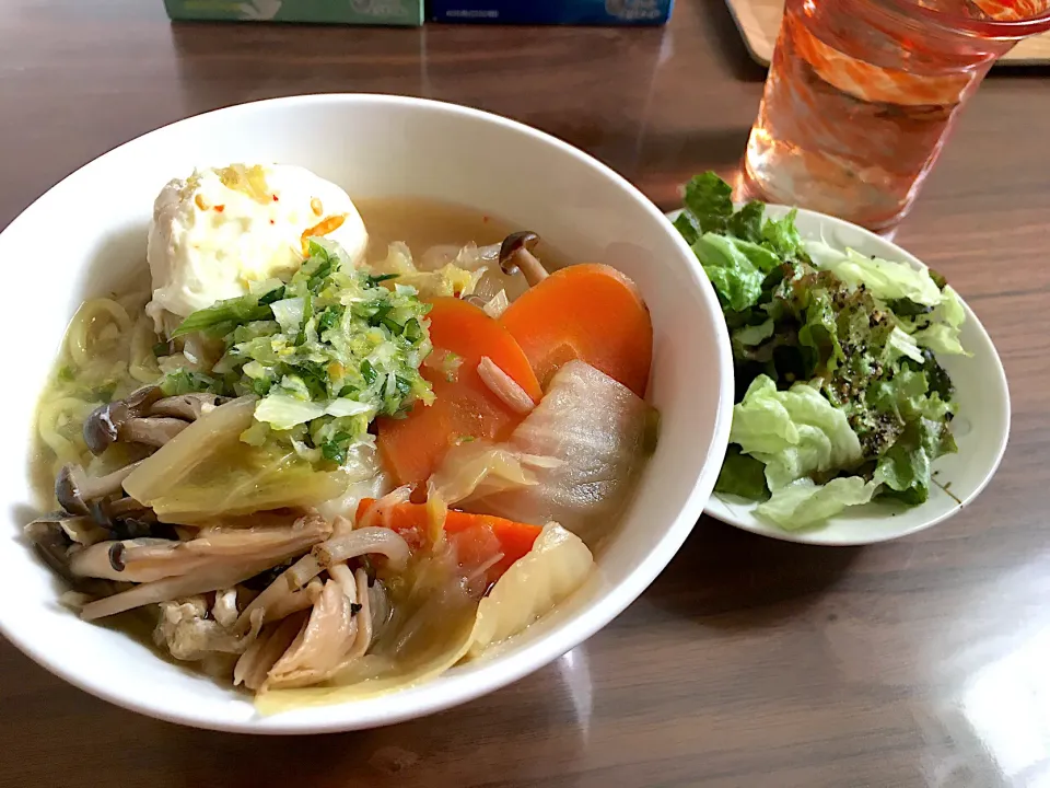 ちゃんこ鍋の残り×中華麺で激うまラーメン|にゃふてんさん