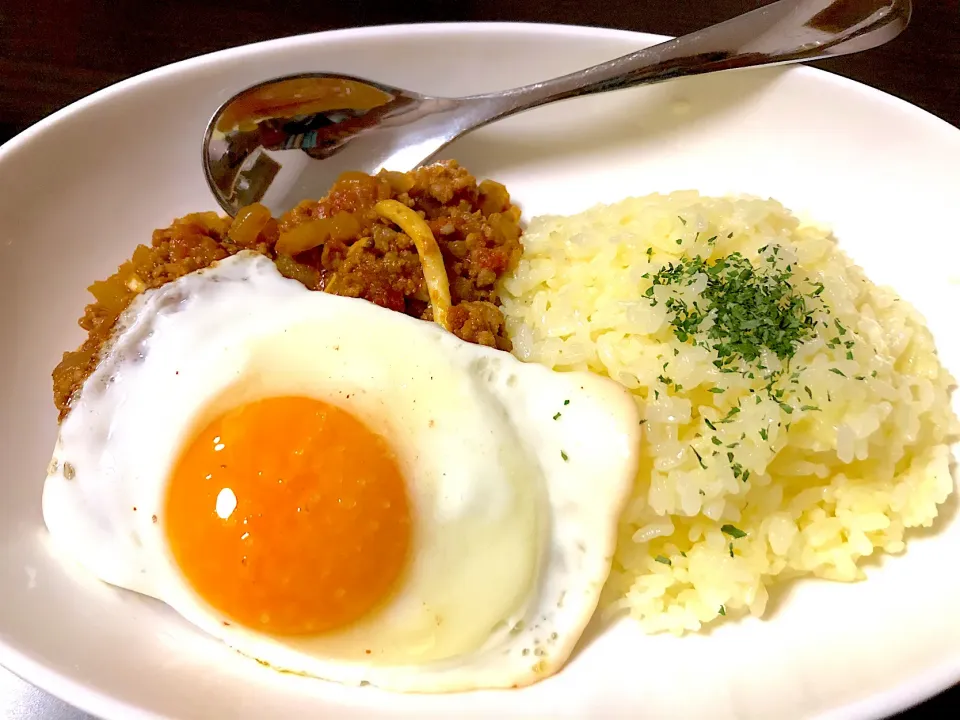 目玉焼きのっけスパイスカレー|mochiさん