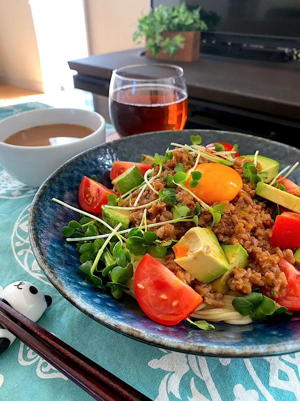 Snapdishの料理写真:レンジde簡単👌肉味噌和え麺🙆‍♀️|ゆかりさん