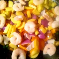 shrimp and egg vegetable stir fry|guinevereyoungさん