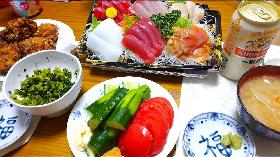 3/6スーパーの惣菜の力を借りて夕食|卯月さん