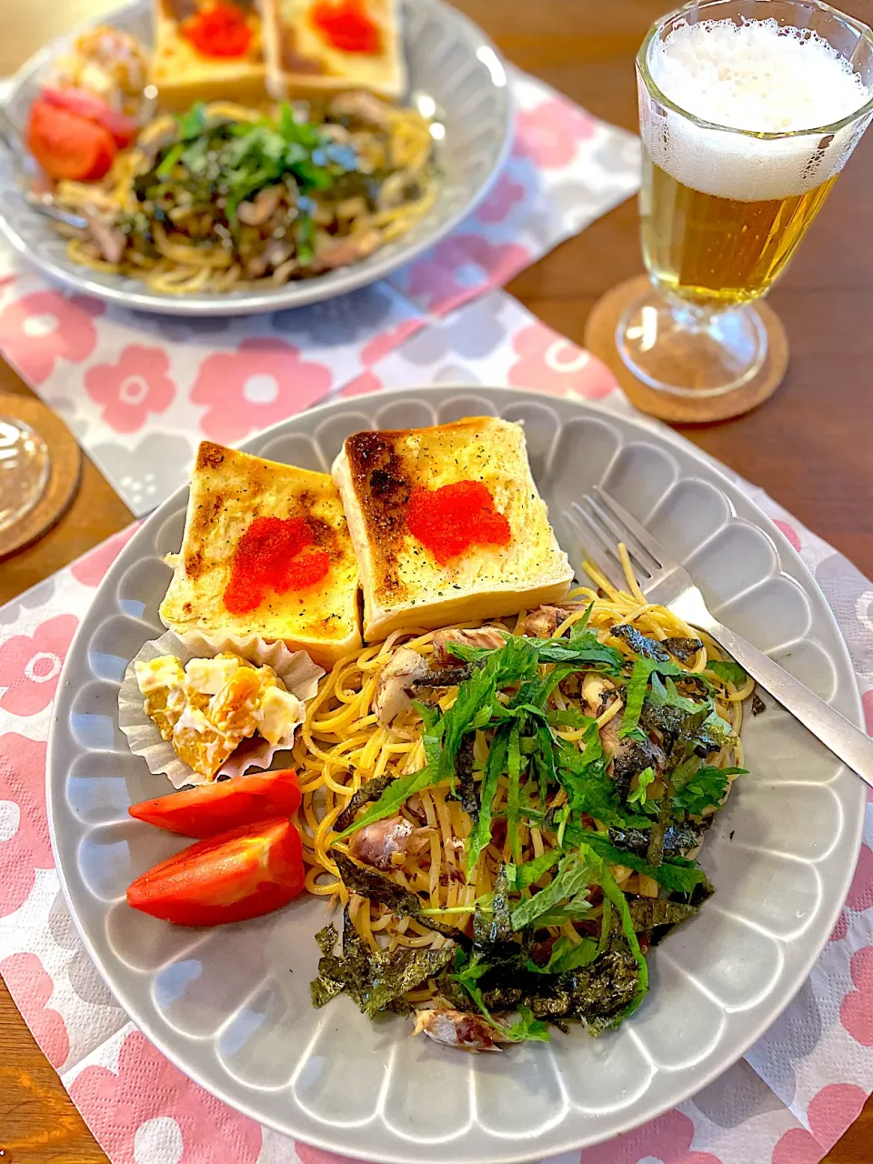 サバ缶と大葉の和風ペペロンチーノパスタ|ＭＡＲＵＥ家の食卓さん