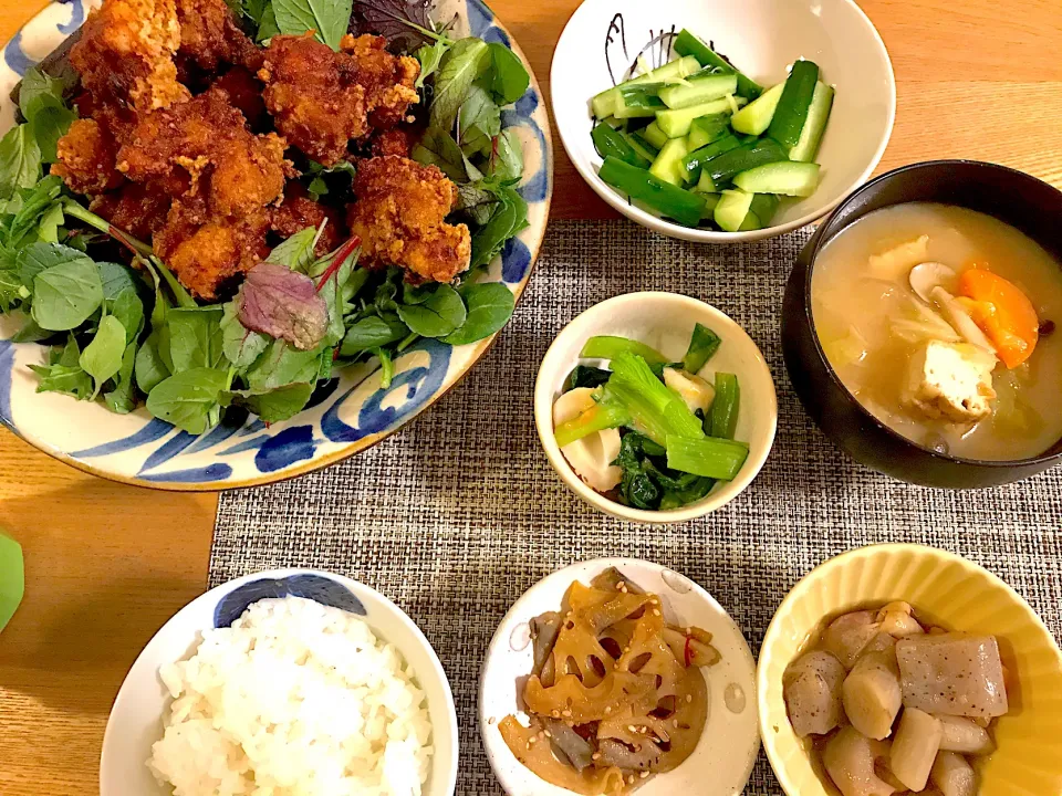 鰹節衣からあげ定食|おーたけさん