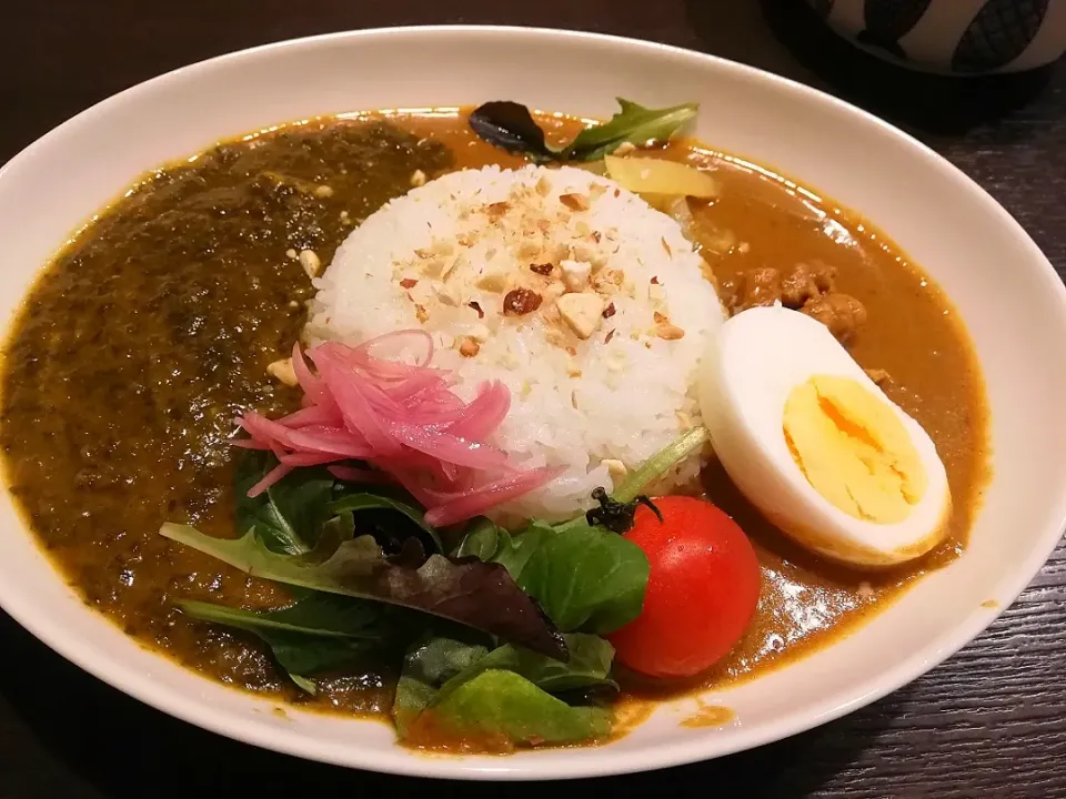 スパイシーチキンカレーとザクカレーのハーフ&ハーフ|fujico418_saltさん