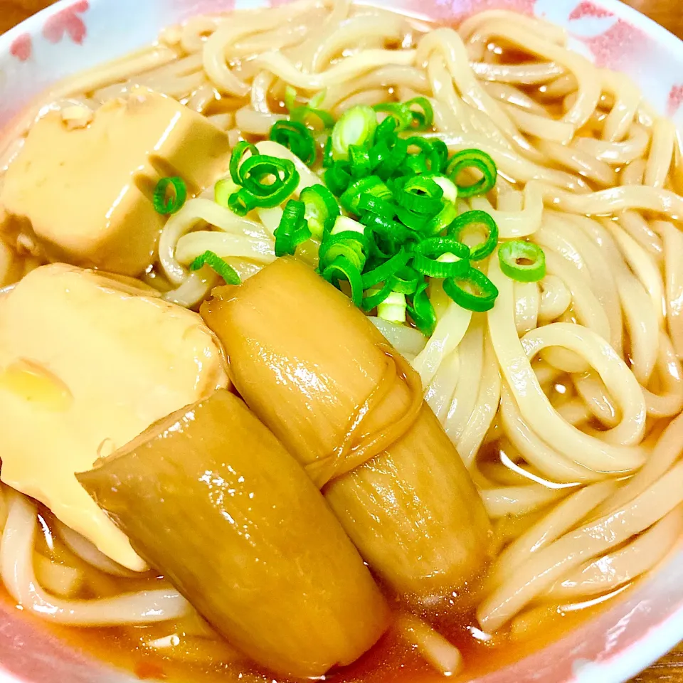 すき焼き風うどん🍲しみしみ豆腐|まいりさん