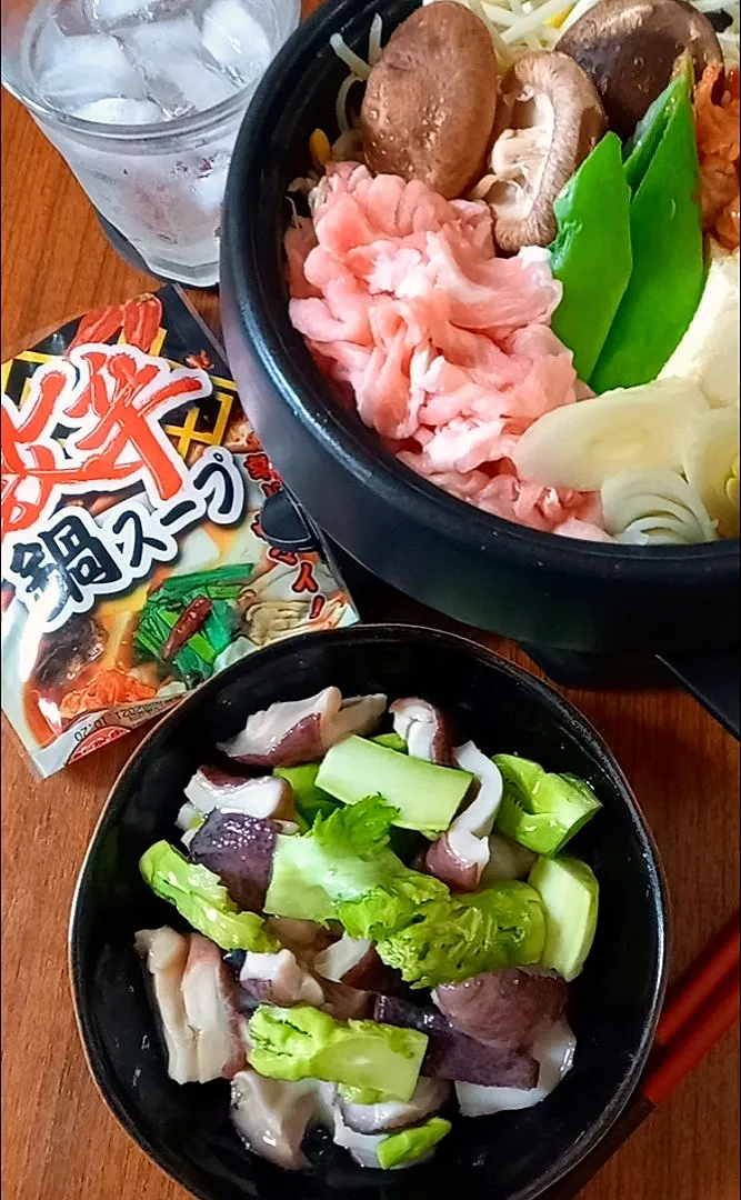 ﾀｺとつぼみ菜の酢味噌和え|まりおさん