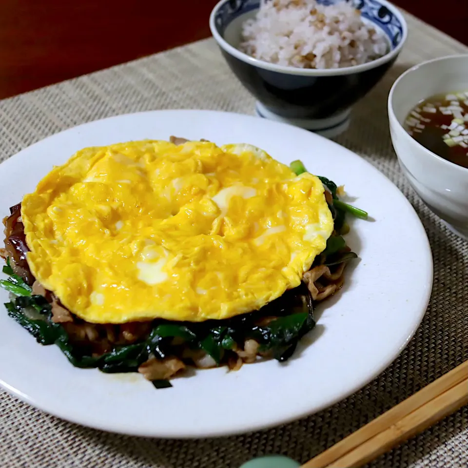 孤独のグルメで見たニラ玉定食|かおるさん