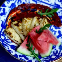 Halomi salad with watermelon|Yashstoriesさん