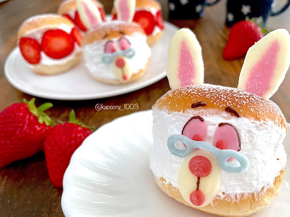 白うさぎのマリトッツォ/かおる | SnapDish[スナップディッシュ] (ID 
