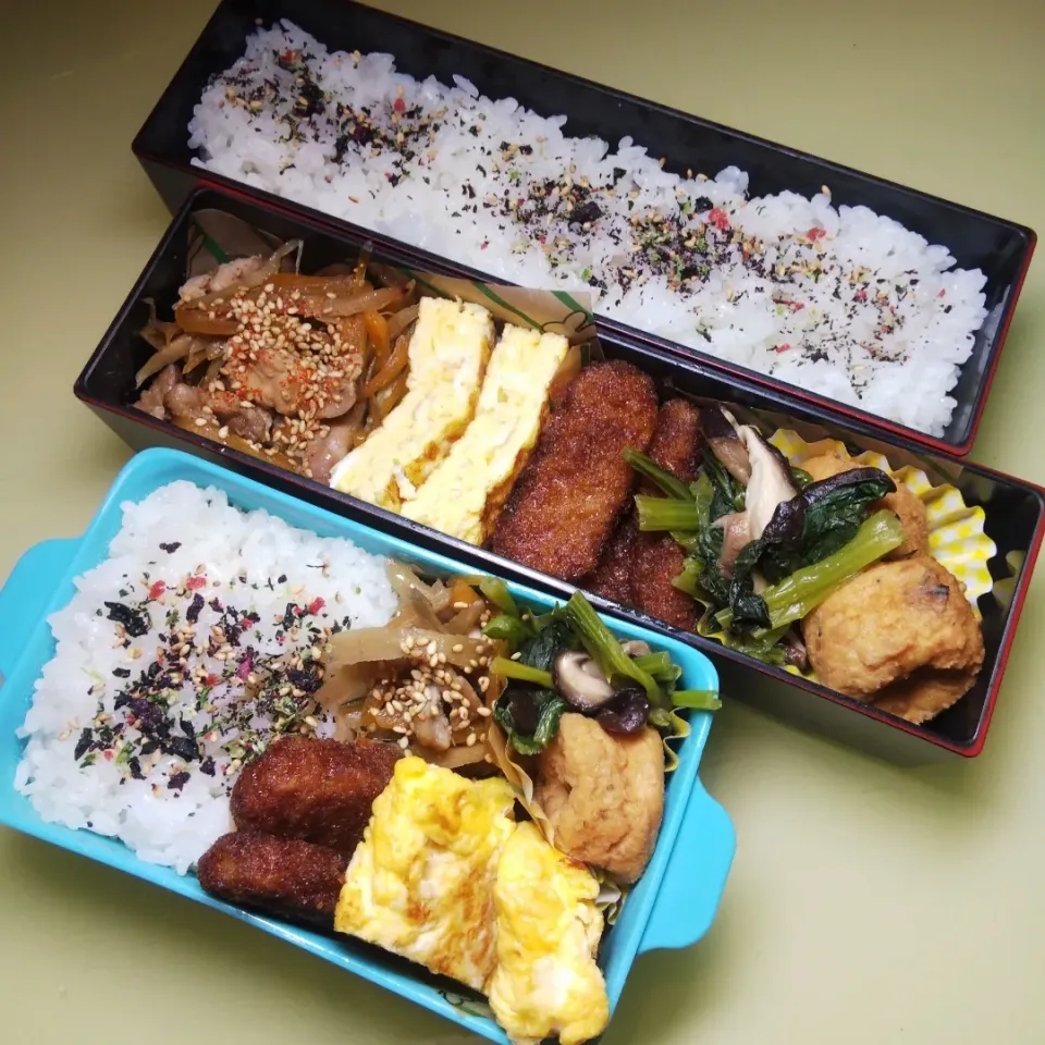 Snapdishの料理写真:3/9 父子弁当|けろよんさん