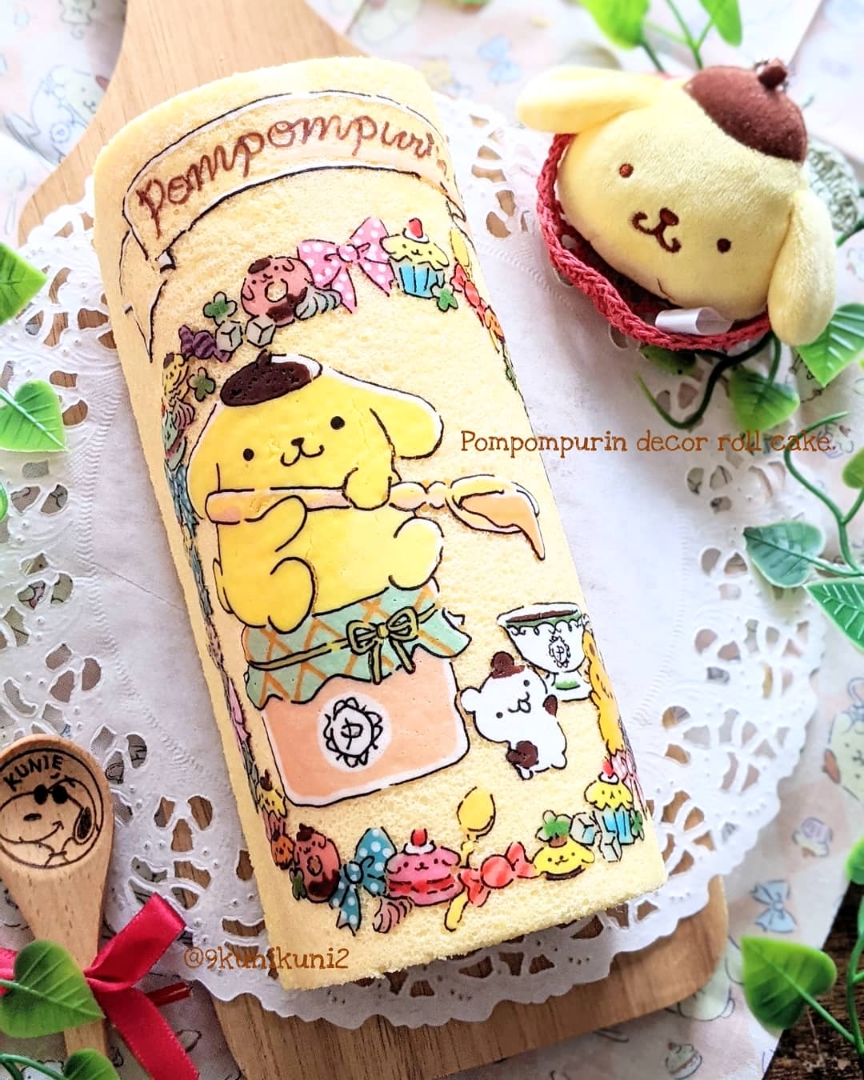 ポムプリプリンのデコロールケーキ中は生クリームといちご 私の中でこの組み合わせが一番 くぅちゃん Snapdish スナップディッシュ Id O44zva