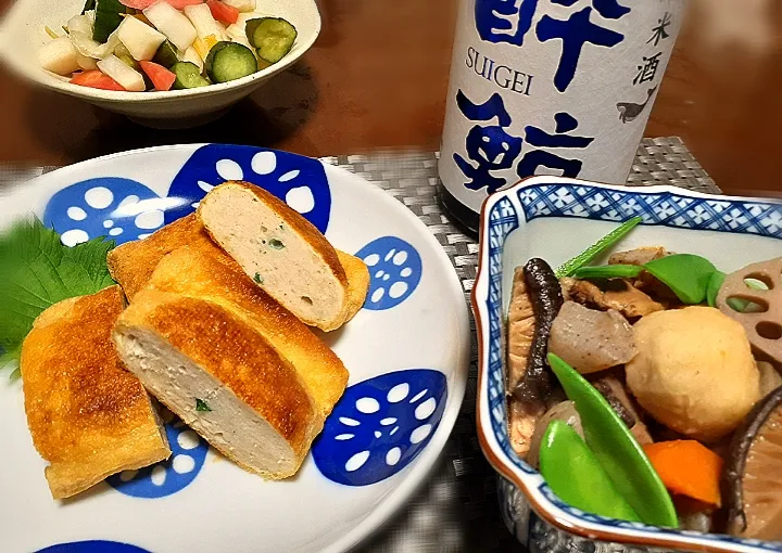 油揚げの鶏ひき肉包み焼き
筑前煮|びせんさん