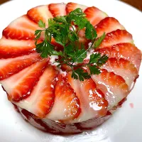 いちご🍓の甘酒レアチーズケーキ