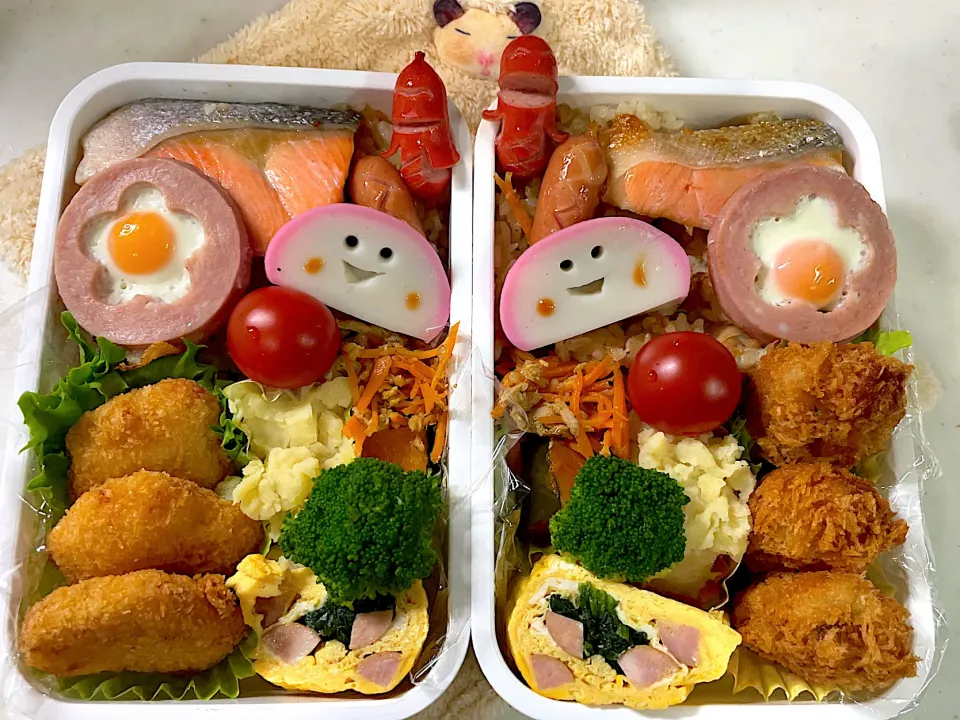 Snapdishの料理写真:2021年3月10日　ムスメ＆オレ弁当♪|クッキングおやぢさん