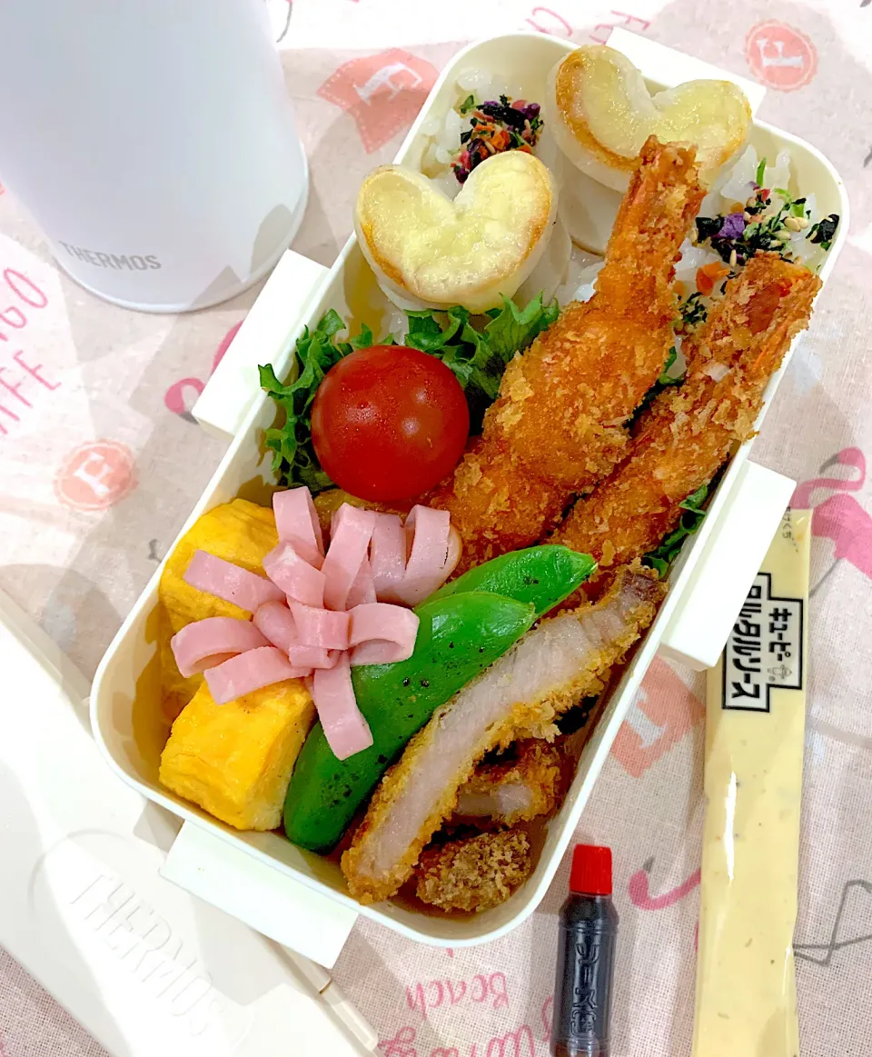 Snapdishの料理写真:2021.3.10 今日の娘弁当♡|mieさん