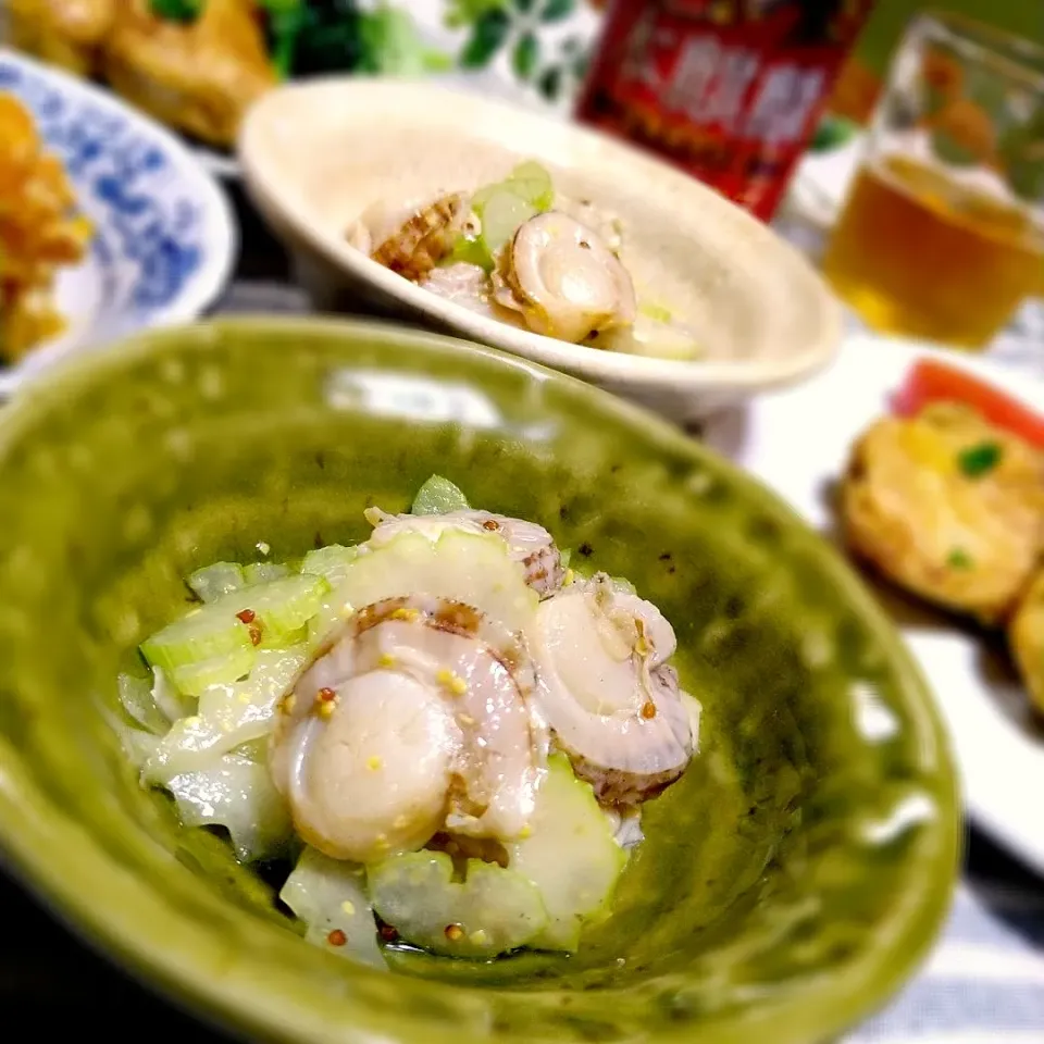 古尾谷りかこさんの料理 ベビーホタテとセロリのマスタードサラダ|とまと🍅さん