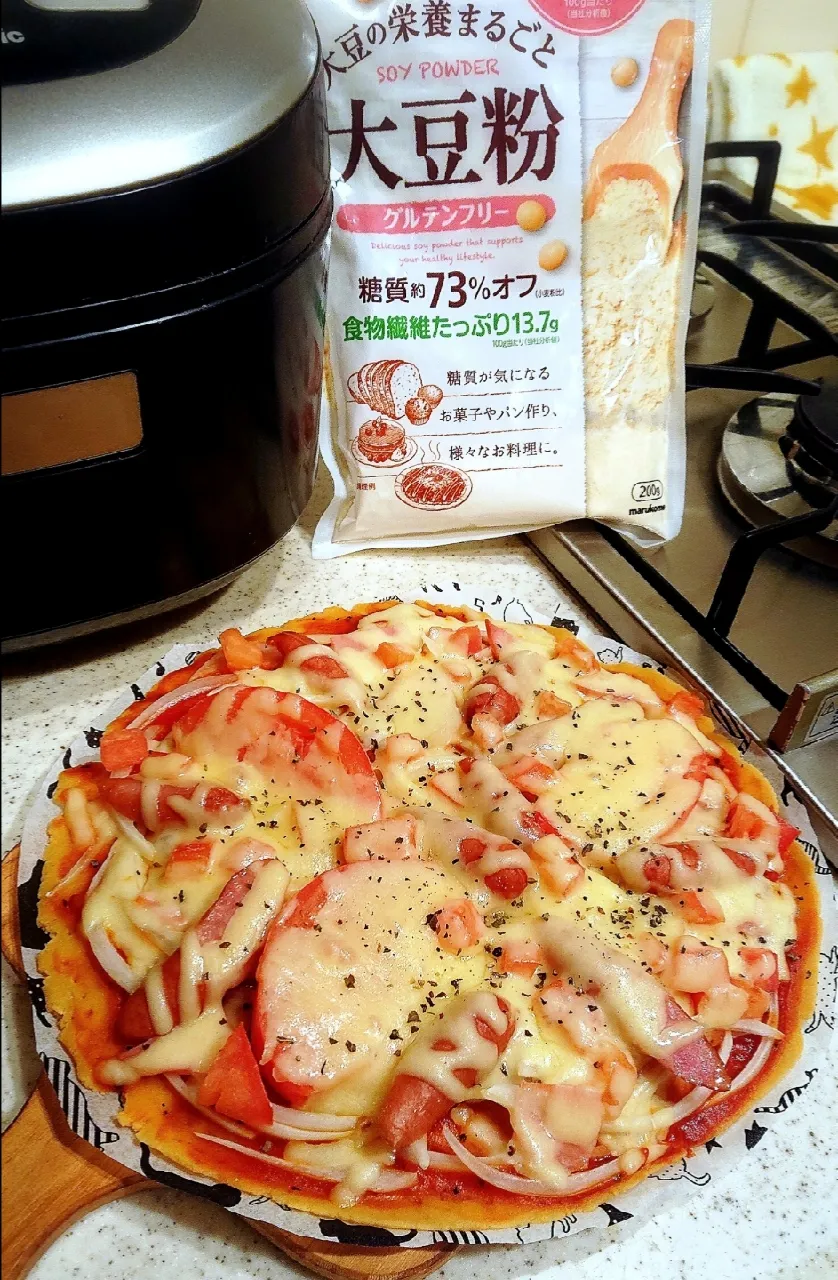 大豆粉の低糖質簡単ピザ🍕パート2|GGGさん